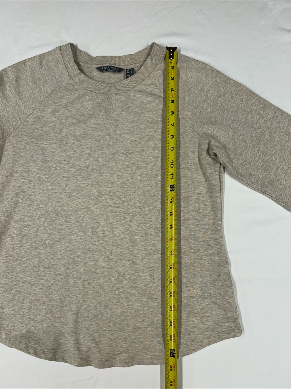 Lisa Rinna Collection Neutral Beige Raglan Pullover - Picture 4 of 8